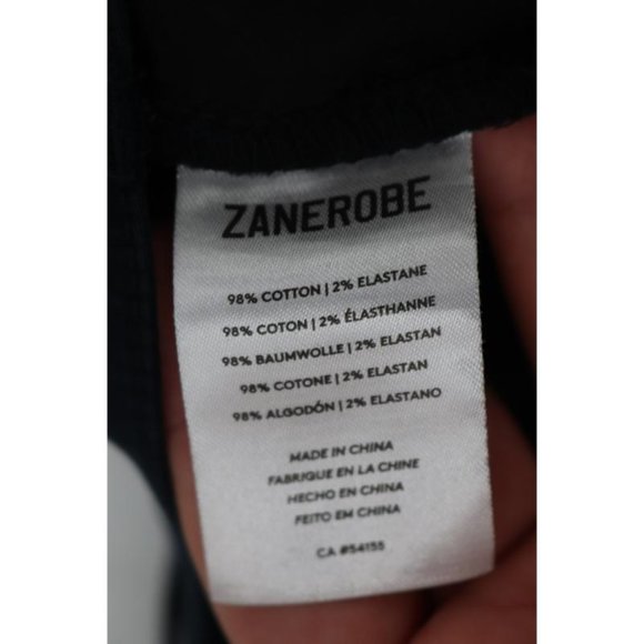 zanerobe pants men's 32 L27 jogger chino flat front slim navy cotton blend - Picture 10 of 11
